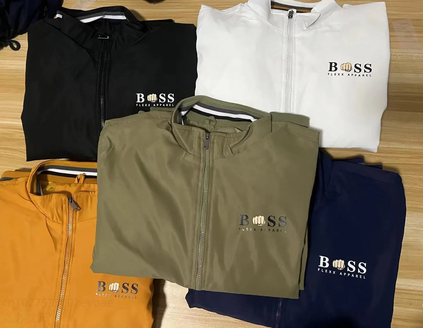 BSS FLEXX APPAREL 2024 بدلات رياضية للرجال أطقم سويت شيرت + بنطلون رياضي بدلة رياضية بسحاب وياقة واقفة بدلة رياضية للركض واللياقة البدنية