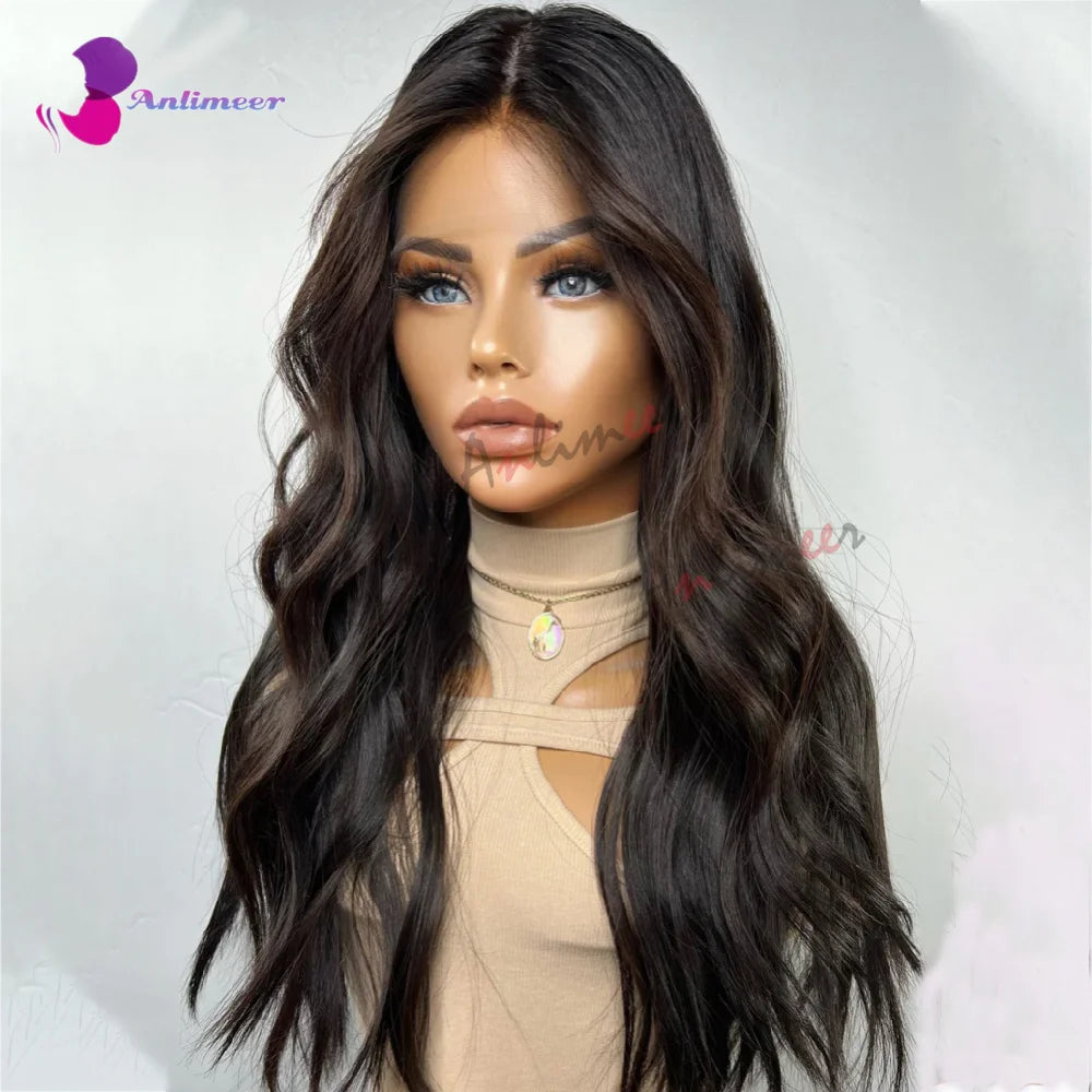 Chocolate Brown Balayage Lace Front Wig Human Hair Real Hair Wigs for Women Dark Brown Wig Body Wave Frontal Wig Womens Wigs