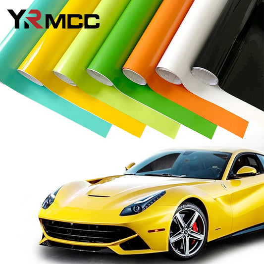 10/20/50*150cm Bright Glossy Car Wrap Stickers Color Change Vinyl Film Car Body Protective Decoration Wrapping Cars Accessories