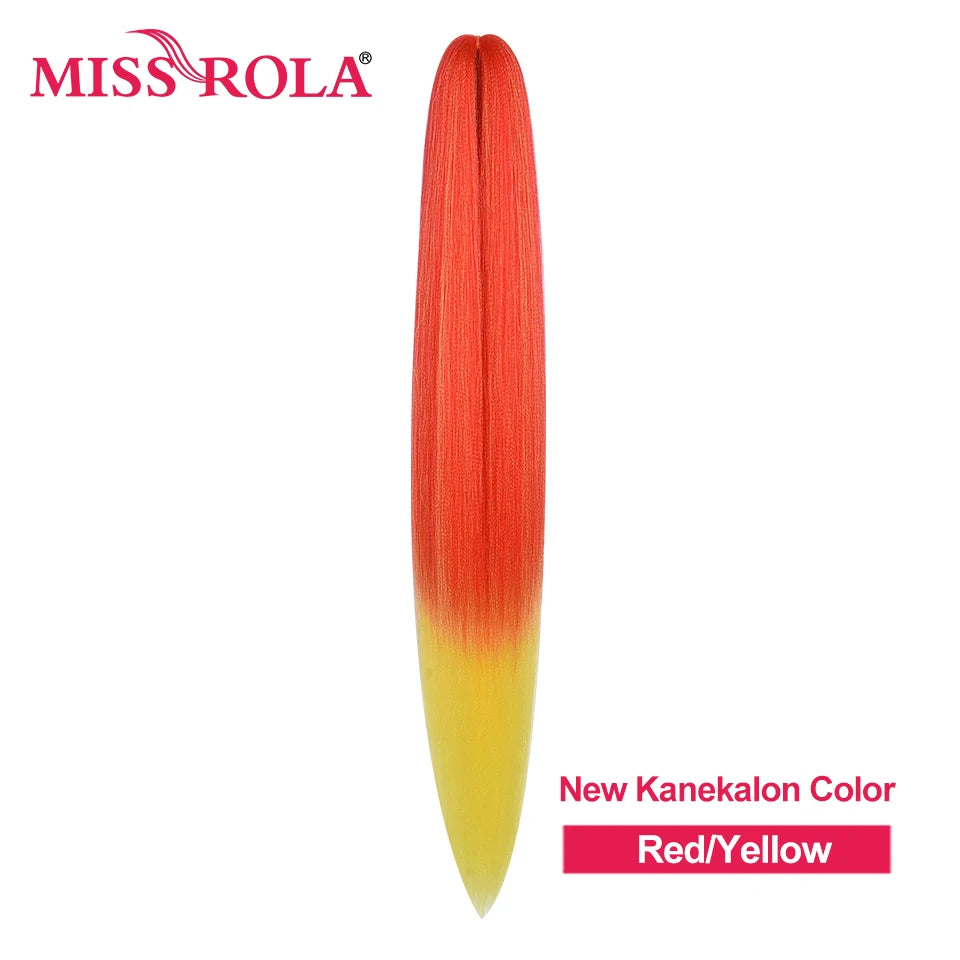 Miss Rola Synthetic Wholesale Bulk 5 Pieces 24 Inch 100g Stretched Jumbo Braiding Hair Kanekalon Pink Twist Braid Hair Extension