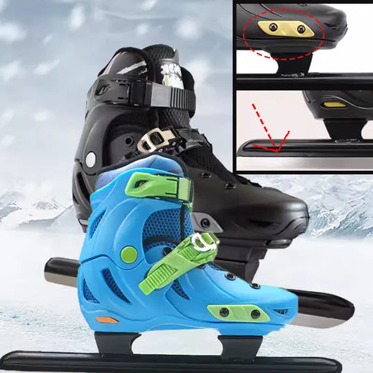 Ice Skating Shoes Speed Skating Size Adjustable Skating Shoes Winter Adult Child Thermal Warm Thicken Ice Figure Skates Shoes