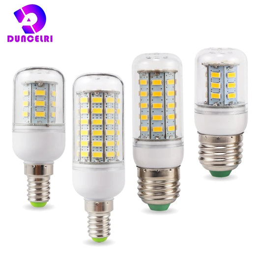 لمبة ذرة LED E27 E14 24 36 48 56 69 72 LED SMD 5730 220 فولت Lampada LED Lamp Chandelier Candle Light LED Bombilla