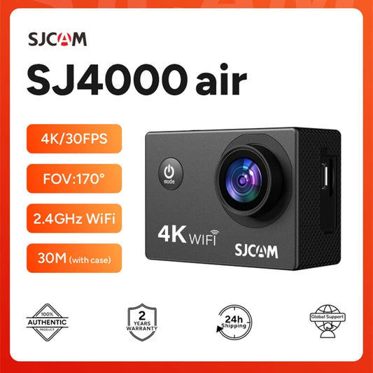 كاميرا SJCAM SJ4000 Air Action مع فيديو 4K 30M مقاومة للماء 2.4G WiFi كاميرا رياضية كاميرا أكشن رياضية دراجة نارية