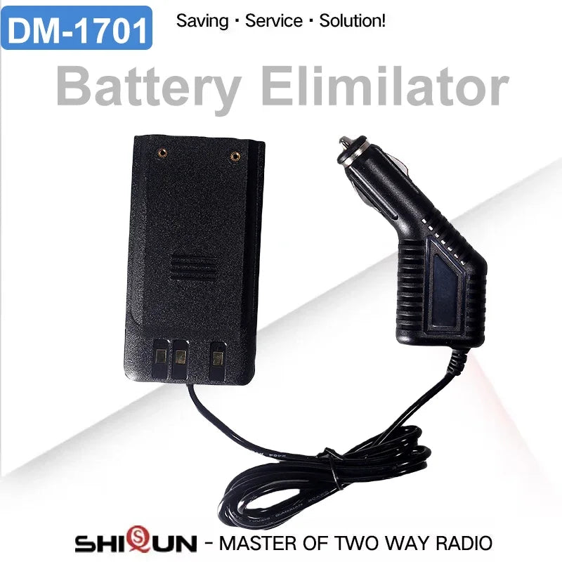 DM-1701 Battery Elimilator Car Charger DC 12V For Baofeng DMR Digital Walkie Talkie Two Way Radio Accessories Designed for 1701