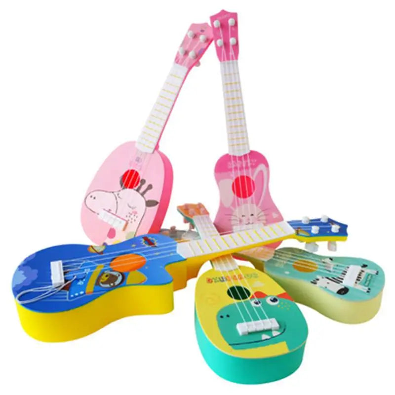 Children's Trumpet Simulation Instrument Ukulele Guitar Mini Four-string Playable Early Education Musical Toy