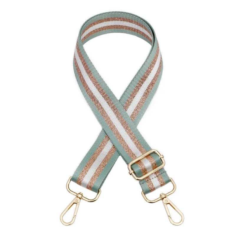 Shoulder Bag Strap Widening Adjustable Colourful Stripe Pattern Women Crossbody DIY Thickening Fashion Nylon New Bag Belt Strap