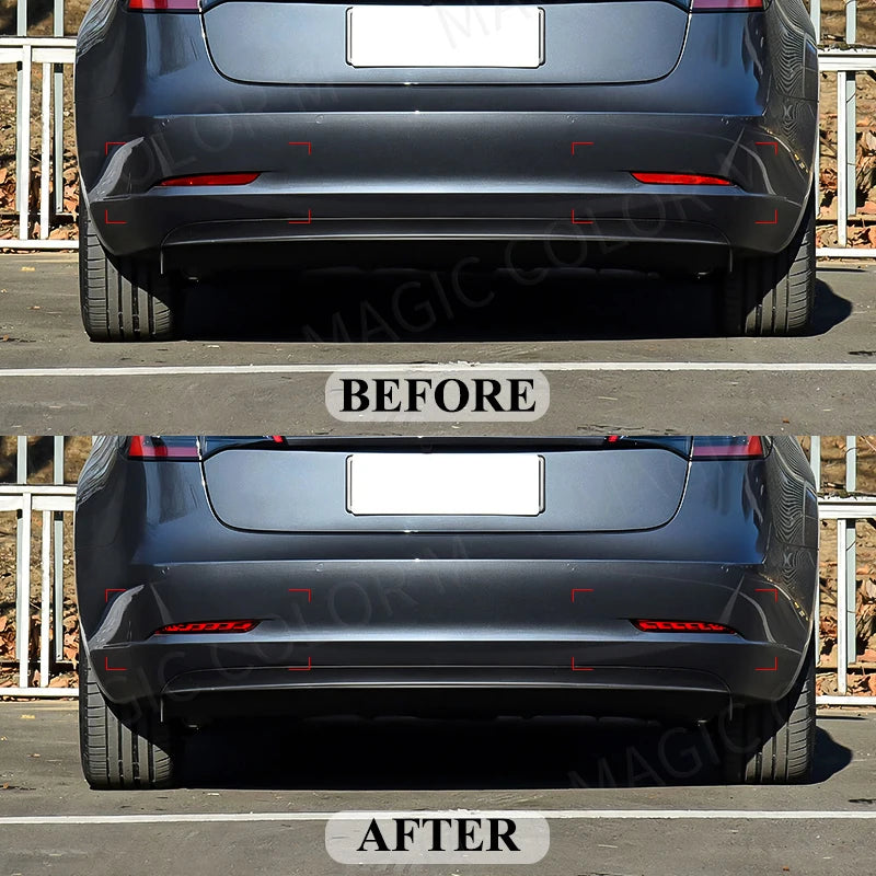 For Tesla Model 3 Model Y 2018 2019 2020 2021 2022 2023 Led Rear Bumper Reflector 3 Functions Brake Light Dynamic Turn Signal