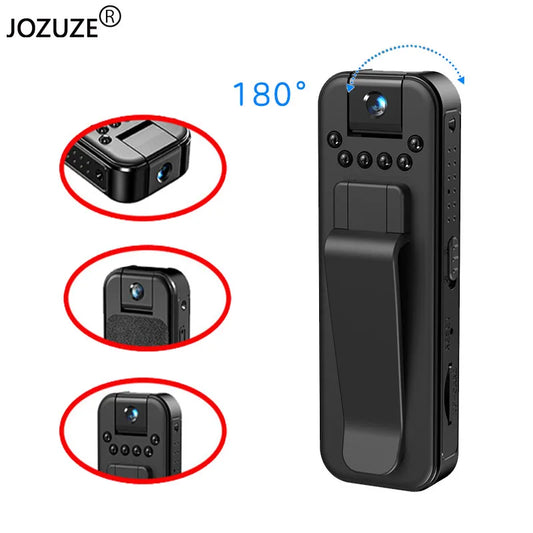 كاميرا JOZUZE MD13 HD 1080P صغيرة محمولة ومسجل فيديو رقمي صغير وكاميرا صغيرة للشرطة تعمل بالأشعة تحت الحمراء للرؤية الليلية