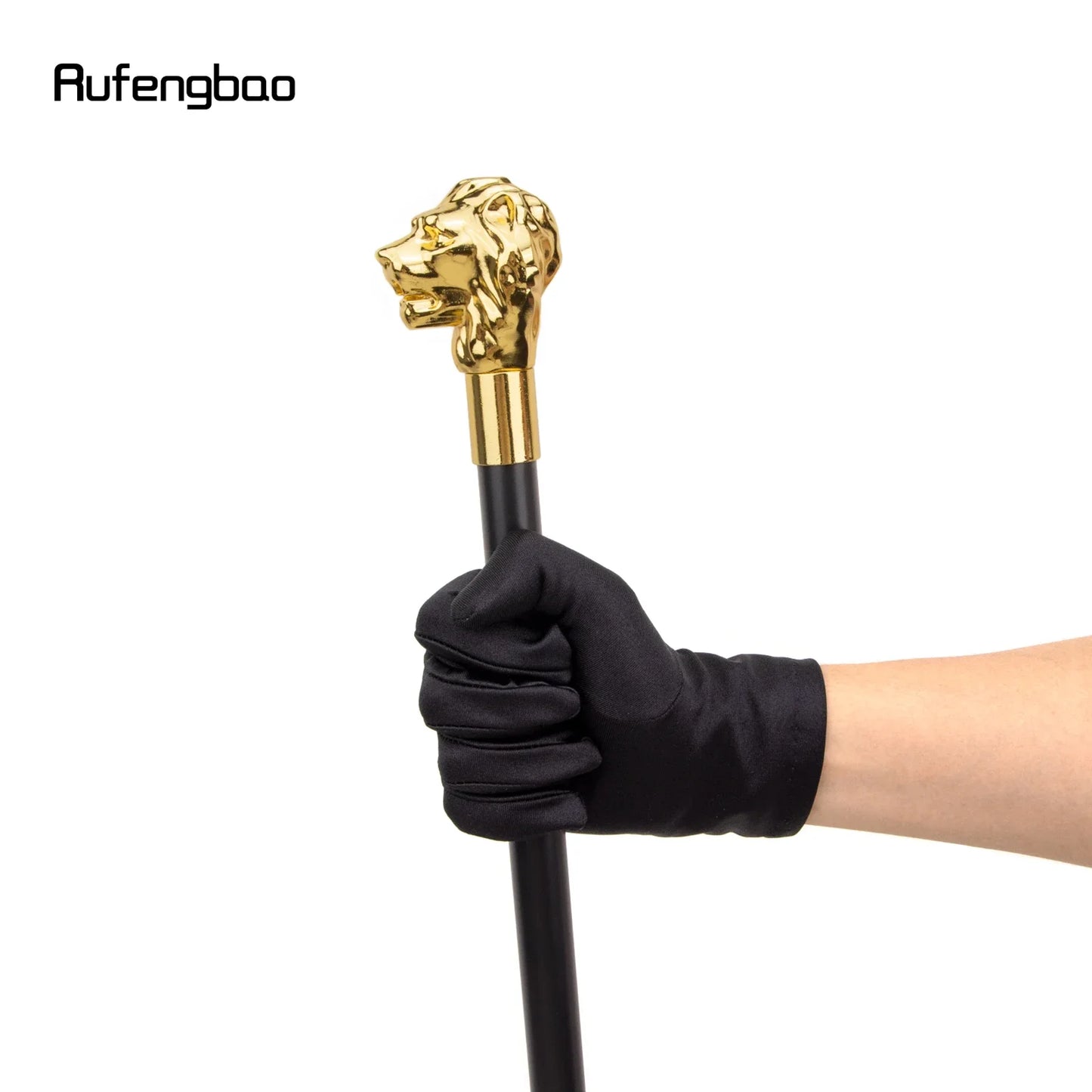 Gold Luxury Lion Head Handle Fashion Walking Stick for Party Decorative Walking Cane Elegant Crosier Knob Walking Stick 93cm