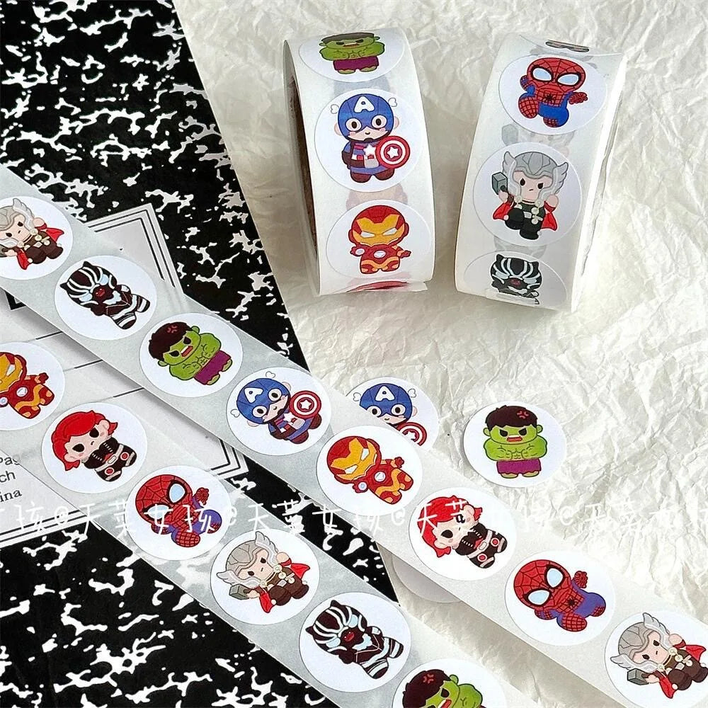 500 листов аниме-наклейки Disney Spiderman Cartoon Stickers Pull Out Spiderman Stickers Cute Kawai Baby Boykids Toy Christmas gift