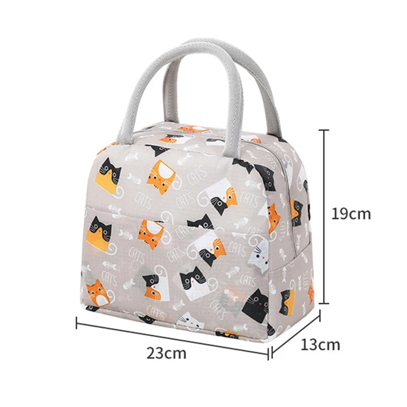 Portable Lunch Bags Thermal Insulation Lunch Box Storage Bag Children's School Lunch Box Bag Picnic Storage Large Capacity Tote