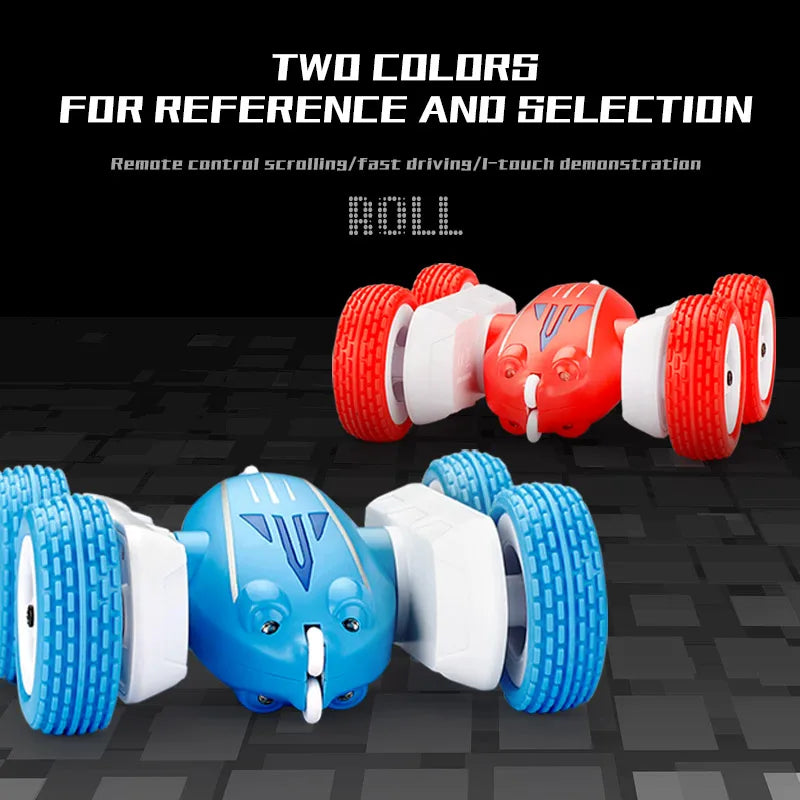 Children's remote-controlled mini car rollover double-sided stunt car 360 degree tipper off-road racing toy Zhiyi toy