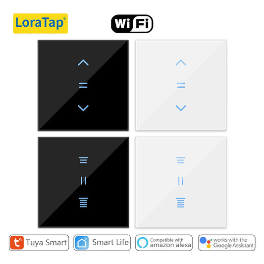 LoraTap Tuya Smart Life WiFi Шторы Жалюзи Выключатель Рольставни Моторный выключатель Подсветка Стиль Google Home Alexa Голосовое управление