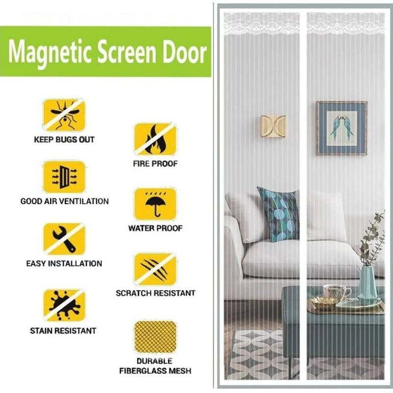 Hot Summer Anti Mosquito Insect Fly Bug Curtains Magnetic Net Mesh Automatic Closing Door Screen Kitchen Curtain