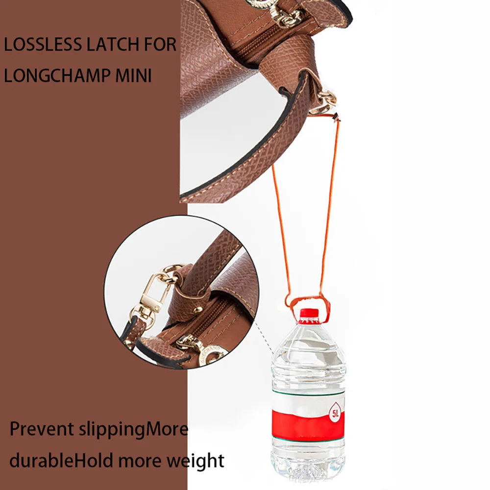 مجموعة واحدة من أحزمة حقائب Longchamp Mini المصنوعة من الجلد الطبيعي بدون ثقب، مجموعة أحزمة كتف متحولة من أحزمة كروس بودي، إكسسوارات حقائب