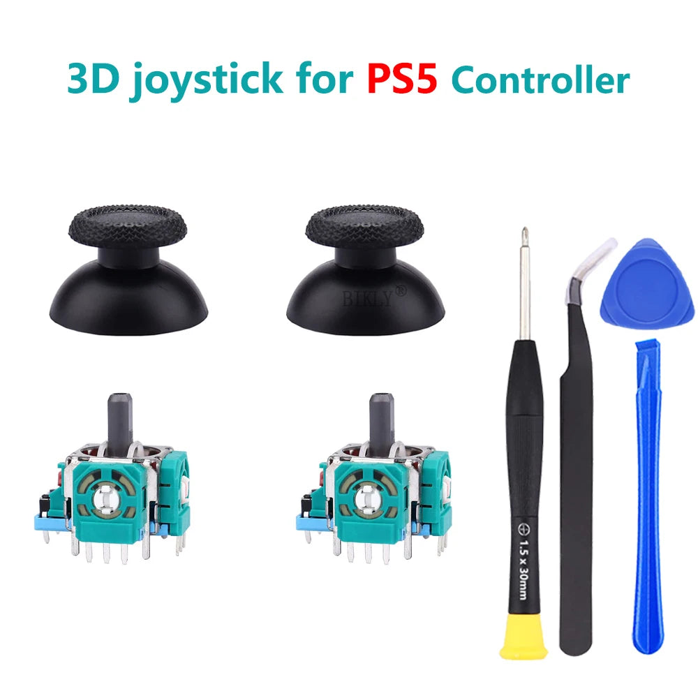 Joysticks Replacement for Playstation 5 DualSense PS5 Controller Screwdriver 2K3 Ohm Analog 3D Thumbstick Repair Parts Kit