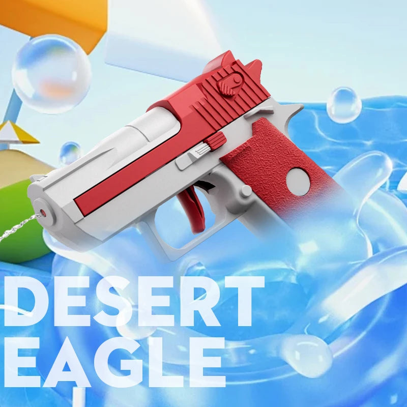 2024 New Summer Water Gun Toy Desert Eagle Pistol Non Electric High Pressure 10 Meter Range Retro Color Beach Toys for kid Adult