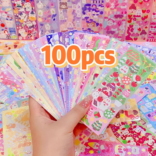 Kawaii Stickers for Kids Cute Stationary Aesthetic Diary Decoration Art Supplies Stickers for Scrapbooking Lot Korean Paper Desk