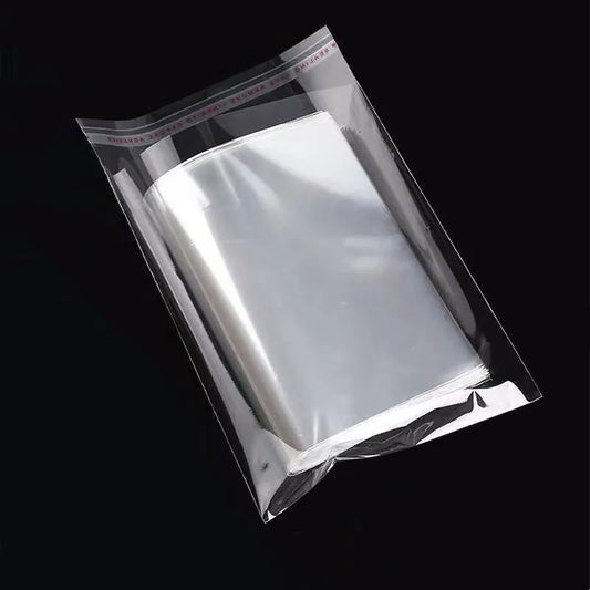 Self adhesive sealing transparent plastic bag, used for packaging jewelry, candy, biscuits, gifts, 100 pieces.