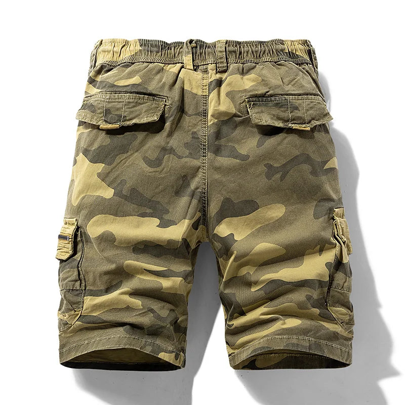 New Summer Men Cotton Cargo Camouflage Shorts Men Clothing Casual Breeche Bermuda Beach Jogger Shorts Male Hot Dropshipping