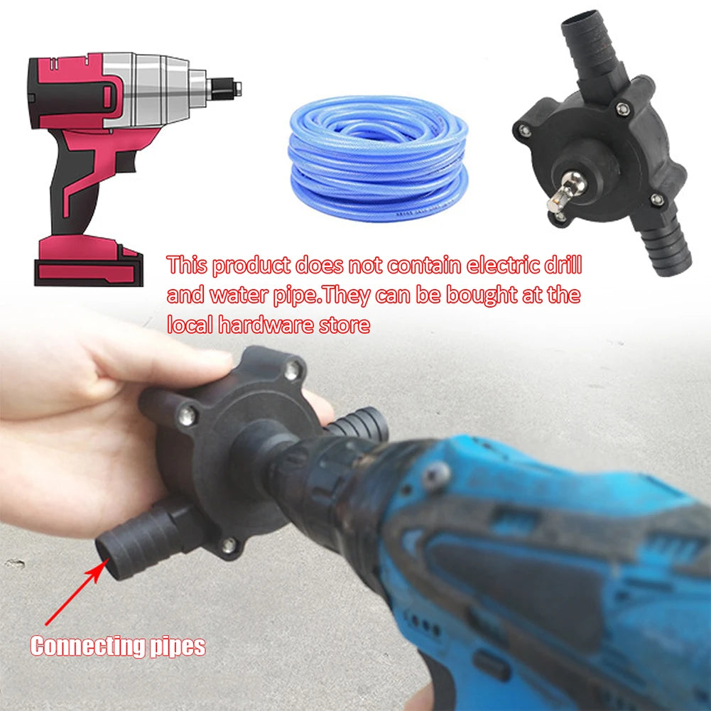 Household Portable Electric Drill Pump Diesel Oil Fluid Water Pump Mini Hand Self-priming Liquid Transfer Pumps Car Accessories