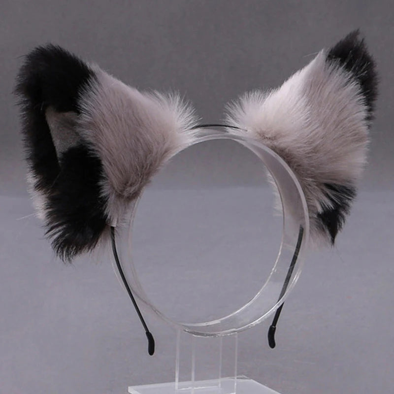 Lolita  Animal Cat Fox Ear Hair Hoops Cosplay Faux Fur Hairband Girls Halloween Anime Headbands Headwear Hair Accessories