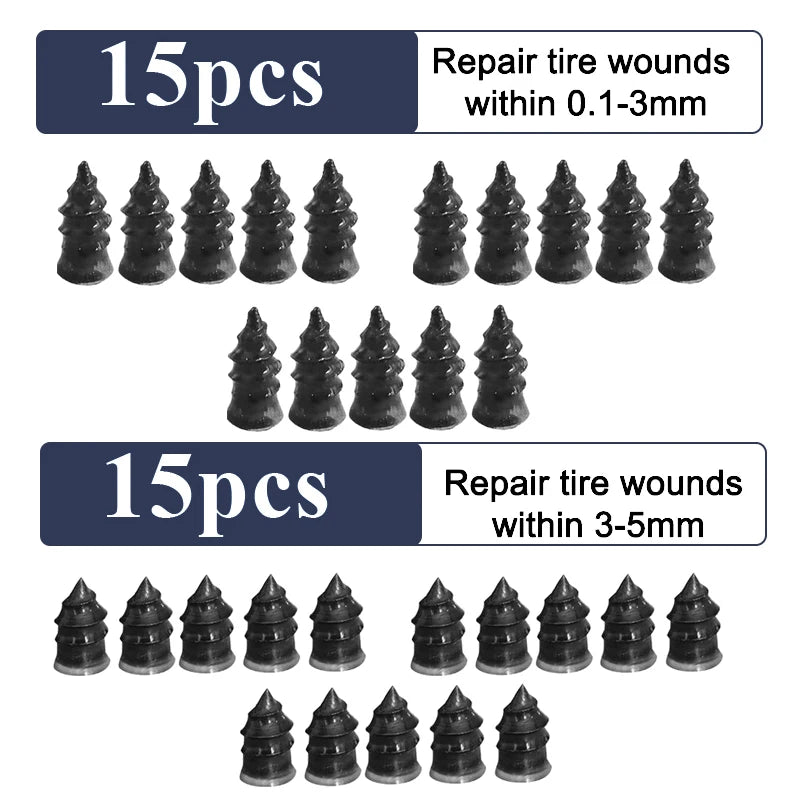 10/30 шт. набор резиновых гвоздей для ремонта автомобильных шин, универсальный инструмент для ремонта проколов шин автомобилей, мотоциклов, грузовиков, скутеров, велосипедов