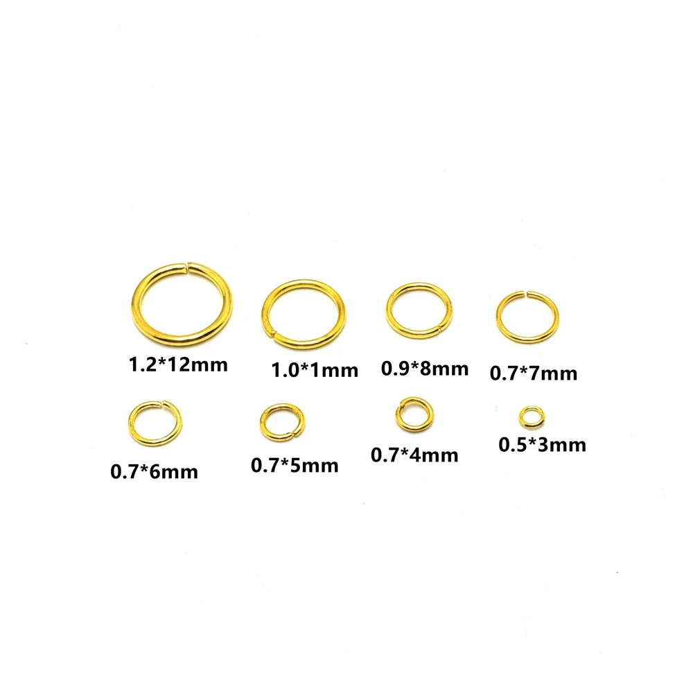 100-200Pcs/Lot 3-8mm Single Loop Open Jump Rings Split Rings Connectors For Jewelry Making Supplies Diy Handmade Accessories