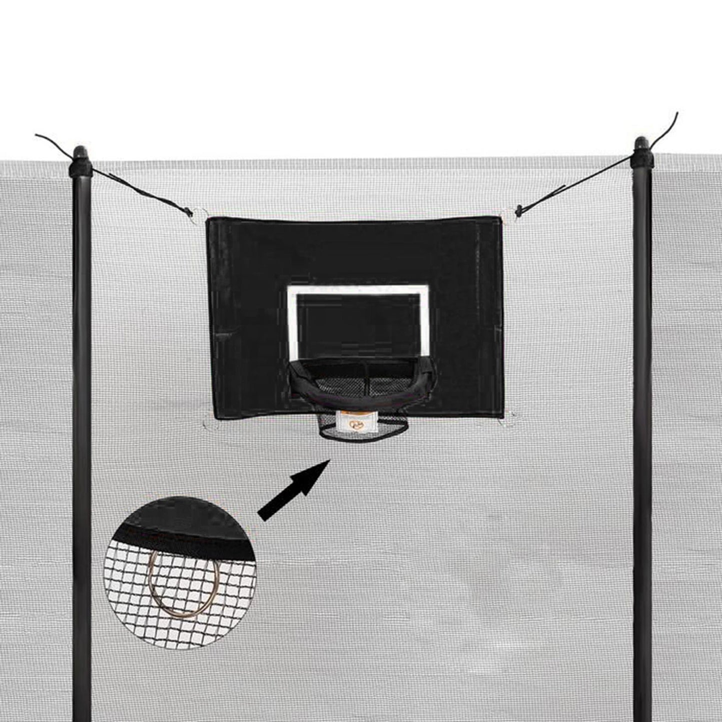 Trampolines Basketball Hoop Attachment Playing Gifts Sun Protection Backyard with Net Kids with Pump Outdoor Sports Universal