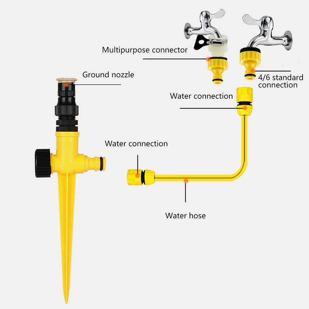 5Pcs Household Sprinkler Automatic Irrigation Equipment Watering Sprinkler 360 Degree Rotation Corrosion Resistant For Garden