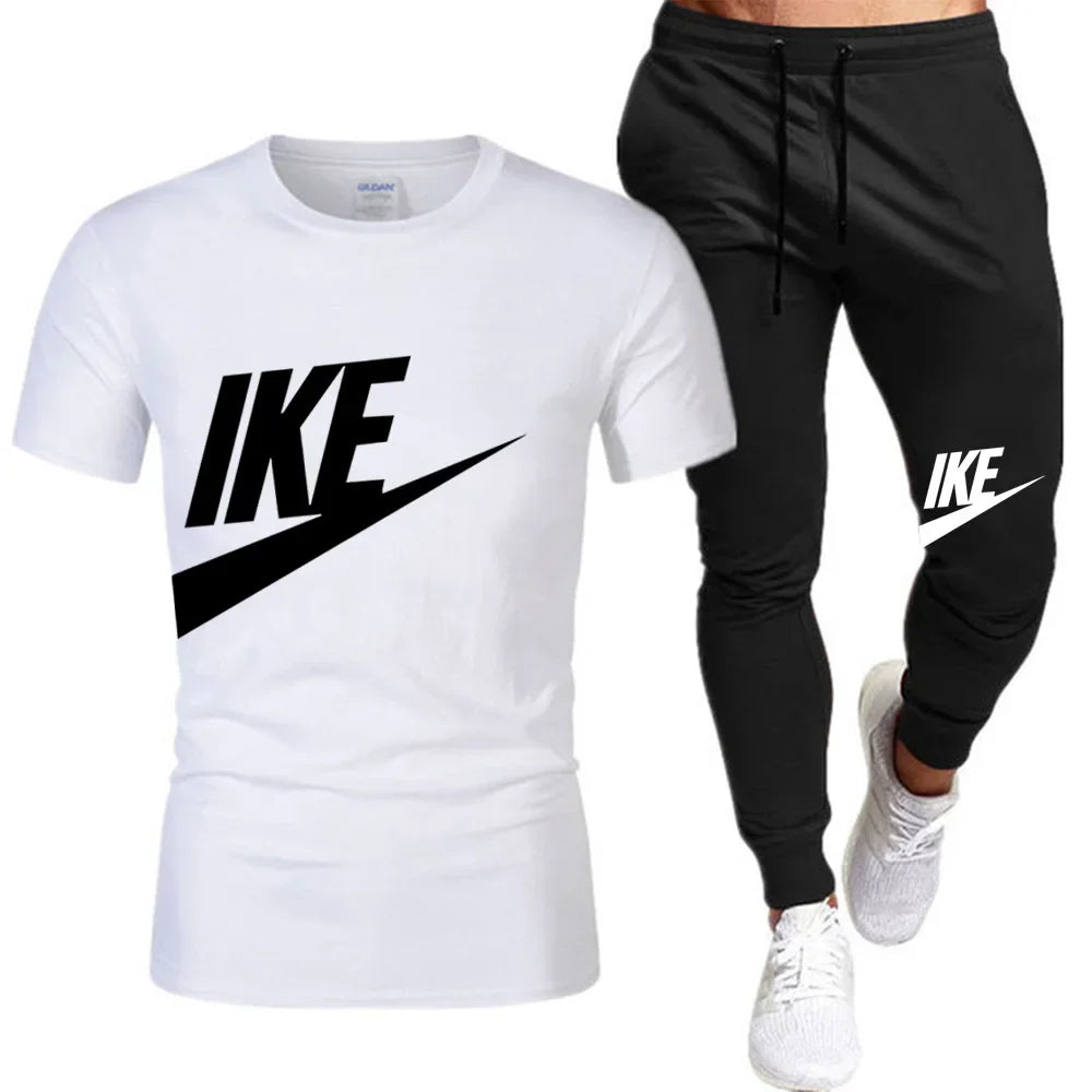 Summer Men's Sets Fashion Korean Tracksuit Men Short Sleeve T Shirts+sport Shorts Suit Men Casual Men Clothing Mens Joggers Sets