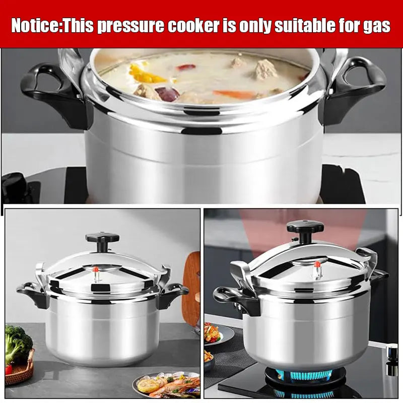 Aluminum Pressure Cooker 3L/4L/5L Safe Explosion Proof Pressure Canner with Easy Lock Lid Fast Pressure Cooker for Gas Stove