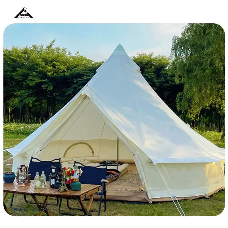 Outdoor camping tent pyramid rainproof windproof and moisture-proof Oxford cloth cotton yurt camp tent