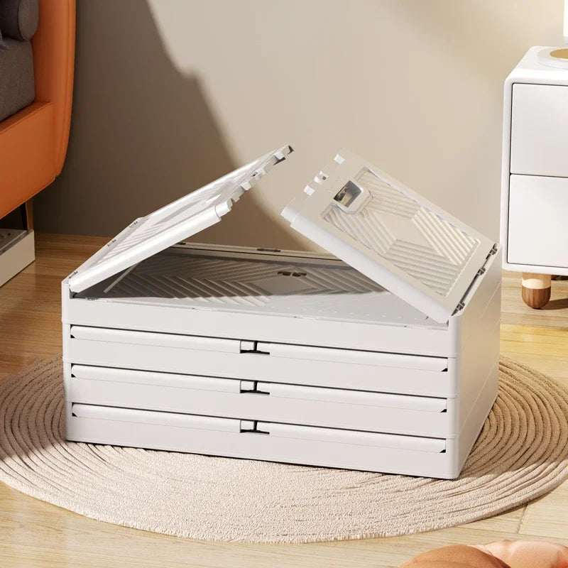 45 55 65 75cm Foldable Multi-Layer Storage Box Locker Multifunctional Living Room Cabinets Furniture Storage Shelf