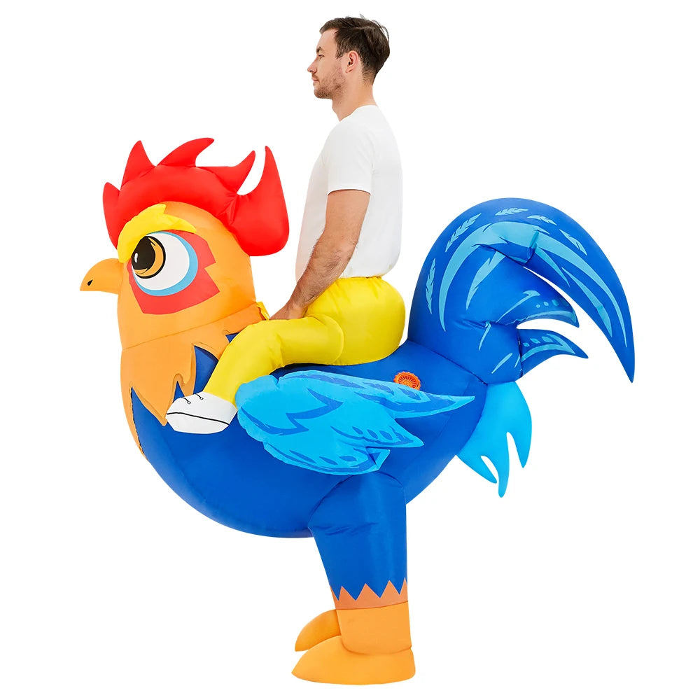 Adult Animal Rooster Flamingo Horse Inflatable Costume Anime Dress Suits Carnival Halloween Party Cosplay Costumes for Man Woman