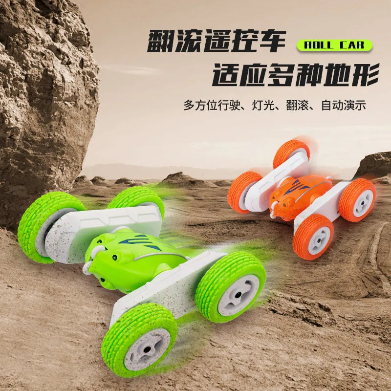 Children's remote-controlled mini car rollover double-sided stunt car 360 degree tipper off-road racing toy Zhiyi toy