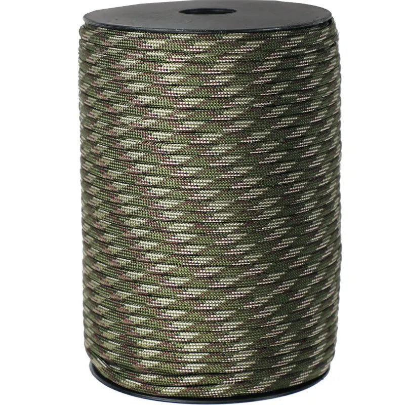 100M 550 Military Standard 9-Core Paracord Rope 4mm Outdoor Parachute Cord Survival Umbrella Tent Lanyard Strap Clothesline