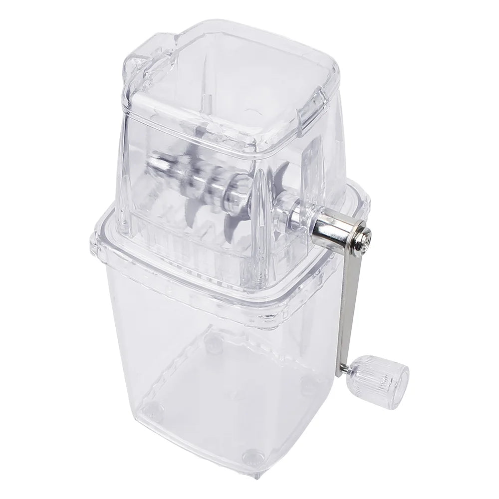 For Home Kitchen Bar Portable Multi-function Manual Ice Crusher Ice Blenders Tools Hand Shaved Ice Machine Transparent