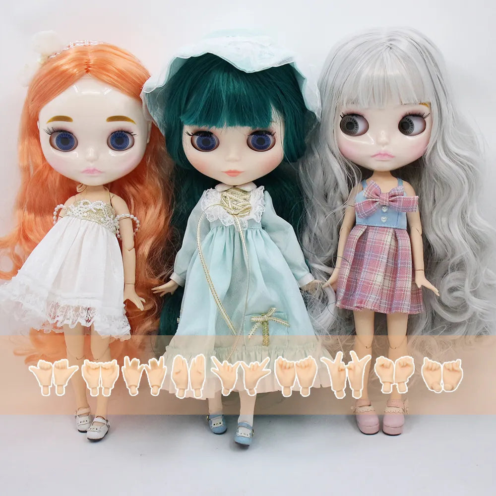 Кукла ICY DBS Blyth 1/6 с шарнирным телом 30 см BJD игрушки с натуральным блестящим лицом и дополнительными руками AB DIY Fashion Dolls подарок для девочки