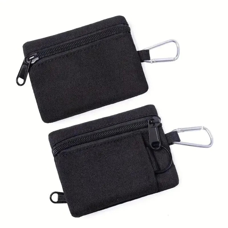 Men's Coin Purse Card Holder Canvas Small Wallet Outdoor Sports Storage Bag Small Hanging Bag Wallet Key Bag Mini Sports Bag