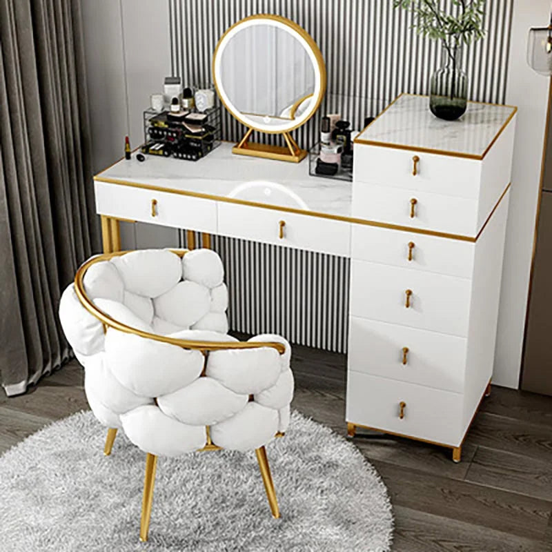 Light Luxury Fluffy Single Sofa Chairs Nordic Bedroom Casual Chair Nail Shop Makeup Chair Waiting Chairs Living Room Furniture