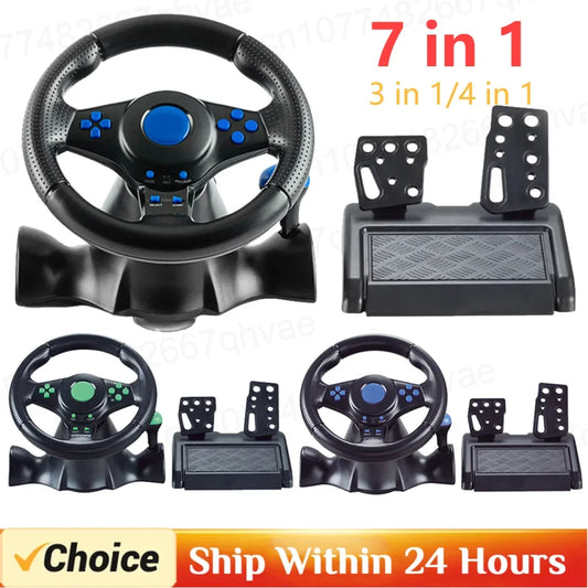 Steering Wheel With Manual Shifter Vibration Controller Game Racing Wheel Controller for Switch/xbox One/360/PS4/PS2/PS3/PC