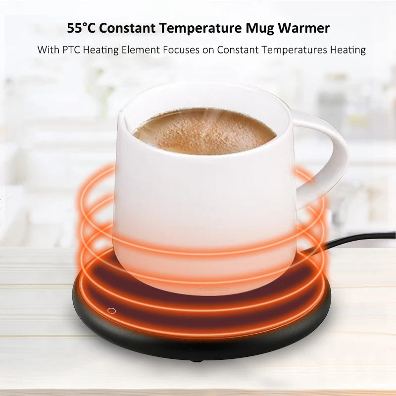 Cup Heater USB Coffee Mug Warmer Electric Milk Tea Cup Heating Coaster Cup Warmer For Home Office USB Desk Cup Warmer