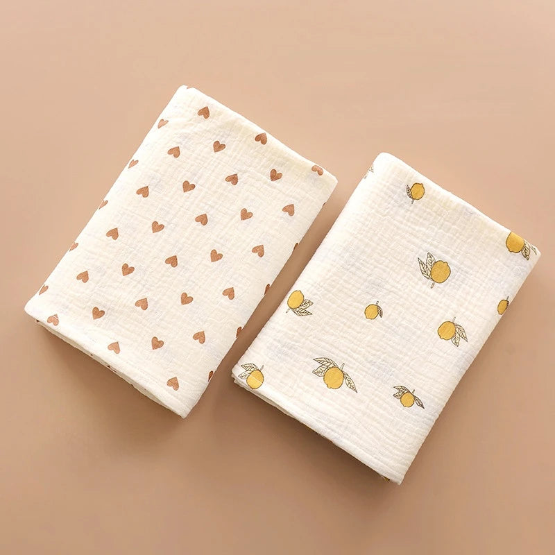 Ins Baby Blanket Muslin Swaddle 2 Layer Cotton Receive Blankets for Newborn Bath Towel Summer Bedding Baby Items Mother Kids