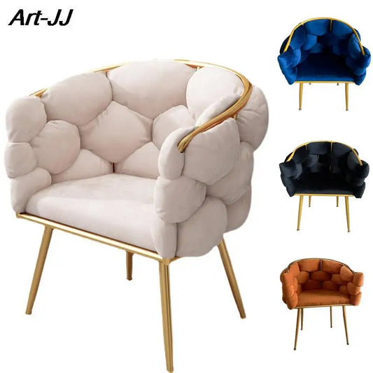 Light Luxury Fluffy Single Sofa Chairs Nordic Bedroom Casual Chair Nail Shop Makeup Chair Waiting Chairs Living Room Furniture