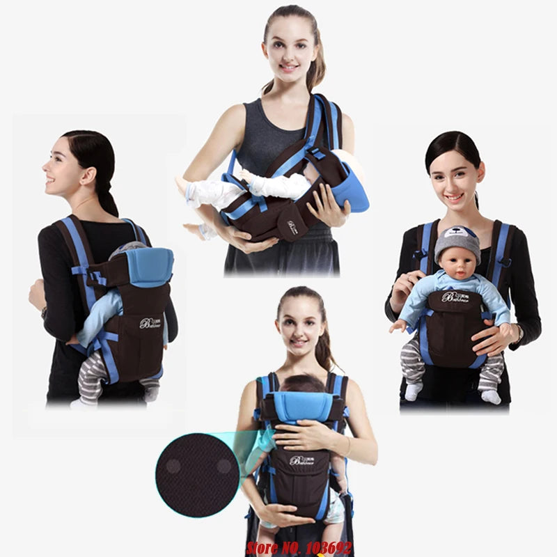 حقيبة ظهر Beth Bear Baby Carrier قابلة للتنفس ومواجهة أمامية 4 في 1 حقيبة ظهر مريحة للأطفال الرضع حقيبة ظهر ملفوفة Baby Kangaroo جديدة