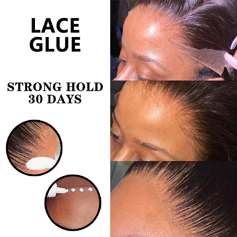 Front Lace Wig Glue Waterproof 15g Wax Stick For Wig 60ml Lace Tint Spray Adhesive Extensions Remover Wig Installation Kit Set