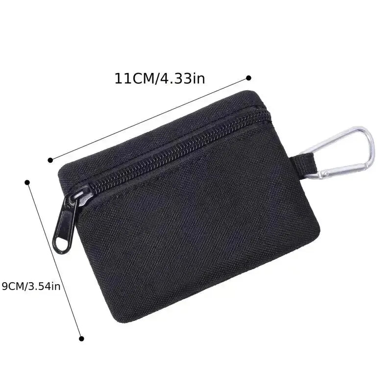 Men's Coin Purse Card Holder Canvas Small Wallet Outdoor Sports Storage Bag Small Hanging Bag Wallet Key Bag Mini Sports Bag