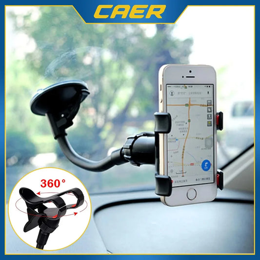 360° Rotating Car Phone Holder Universal Windshield Dashboard Mount Cellphone Stand  GPS Phone Flexible Bracket Auto Accessories