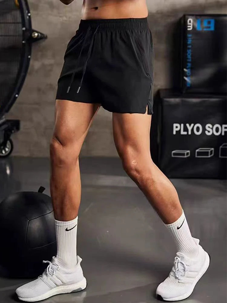 2024 New Summer Men's Shorts Quick Dry Nylon Fitness Training Running Sports Shorts Men Plus Size Workout Gym Short Pants